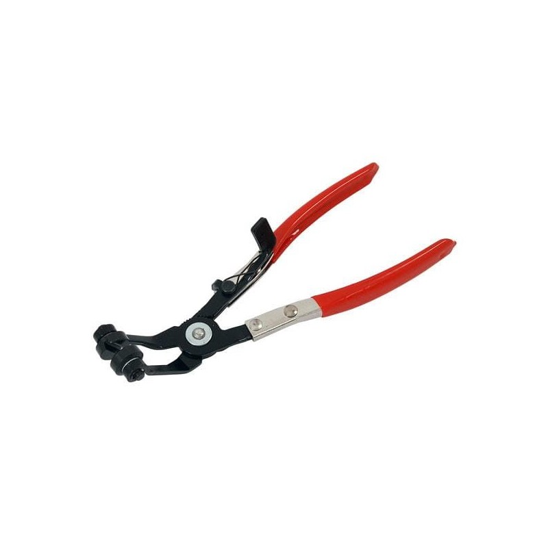 Szczypce do opasek taśmowych wygięte z blokadą