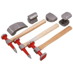 Zestaw blacharski młotki kowadełka blacharskie 7szt