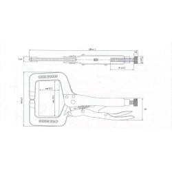 Szczypce spawalnicze zaciskowe typ c 280mm asta