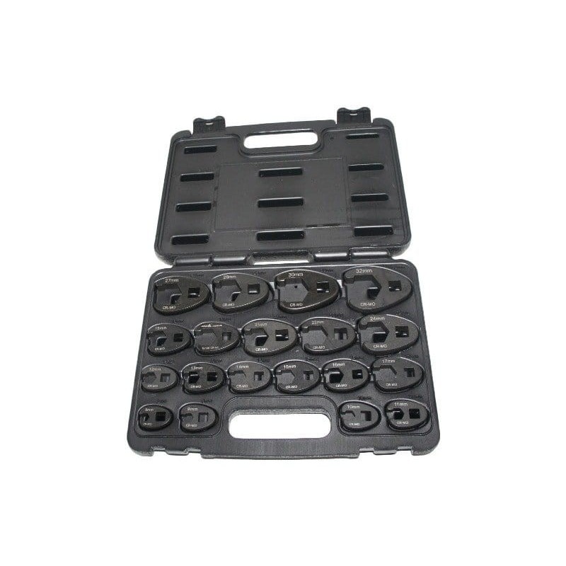 Klucze oczkowe otwarte kute 8-32 mm zestaw kluczy