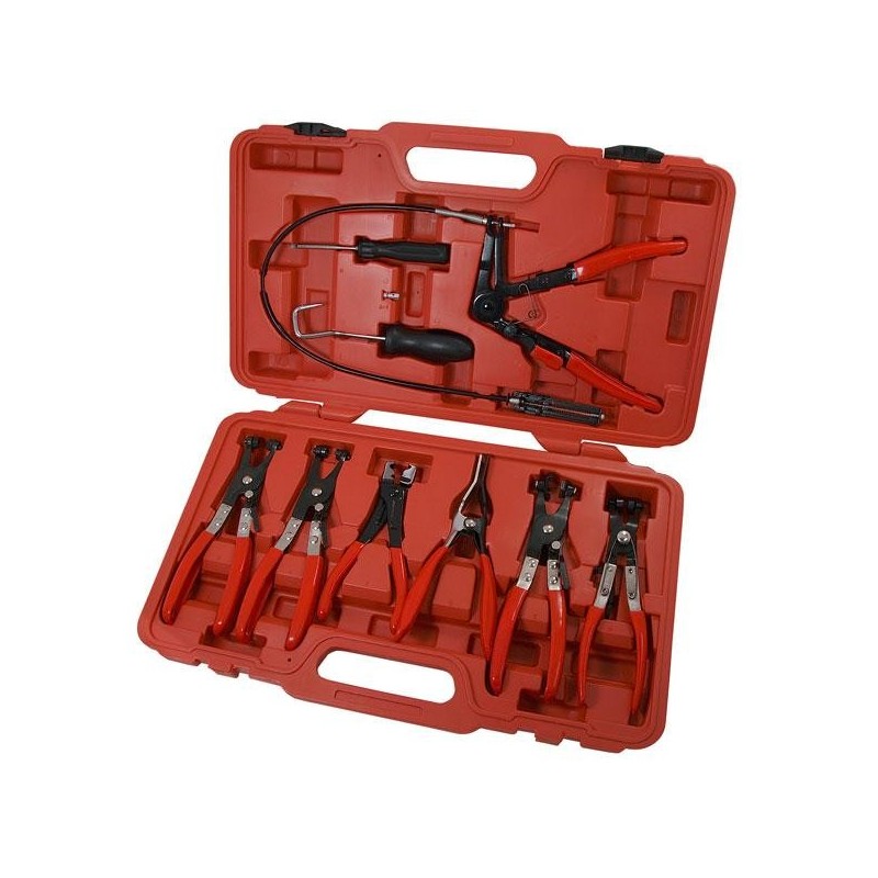 Szczypce do opasek taśmowych 9el. z długą linką