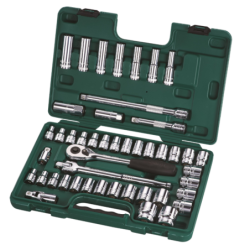 Walizka narzędziowa klucze nasadowe 1/2" 46el. sata