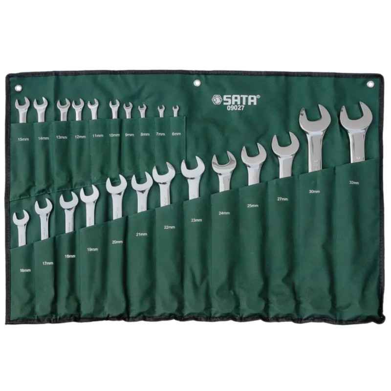 Zestaw kluczy klucze płasko oczkowe 6-32mm sata