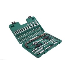 Walizka narzędziowa klucze nasadowe 1/4" 1/2" 86el. sata