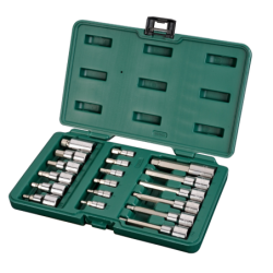 Zestaw 18 nasadek nasadki typu imbus / bit 1/4" 1/2" sata