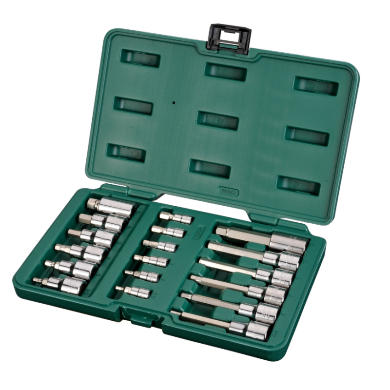 Zestaw 18 nasadek nasadki typu imbus bit 1 4 1 2 sata