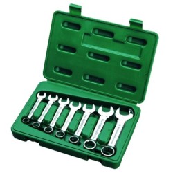 Zestaw kluczy klucze płasko-oczkowe krótkie 10-19mm sata