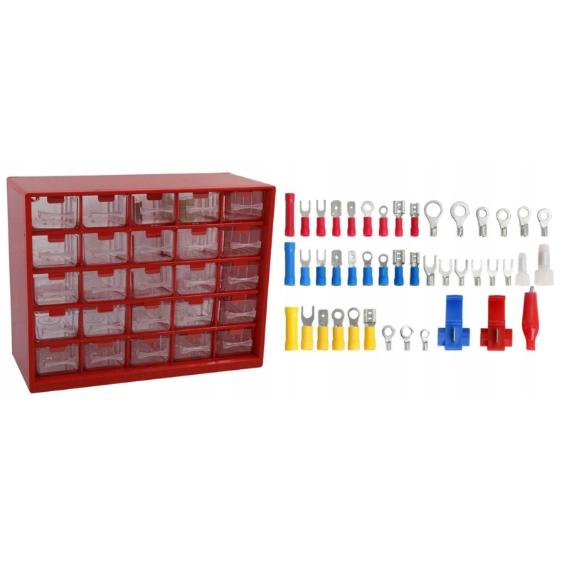 Konektory elektryczne zestaw konektorów elektrycznych 1012el. organizer