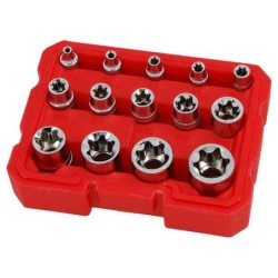 Zestaw nasadek torx wewnetrzny e4 e24 14szt torxy