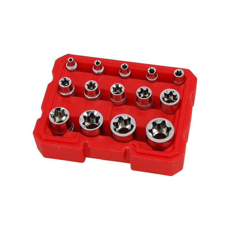 Zestaw nasadek torx wewnetrzny e4 e24 14szt torxy