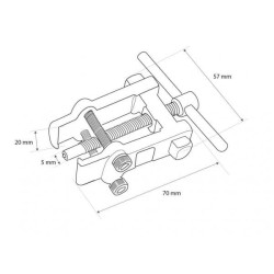 Ściągacz do łożysk 19mm 35mm 2 ramienny asta