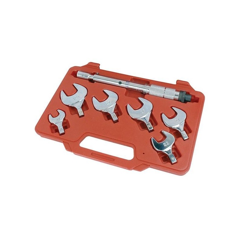 Zestaw kluczy płaskich do głowic z kluczem dynamometrycznym momentem