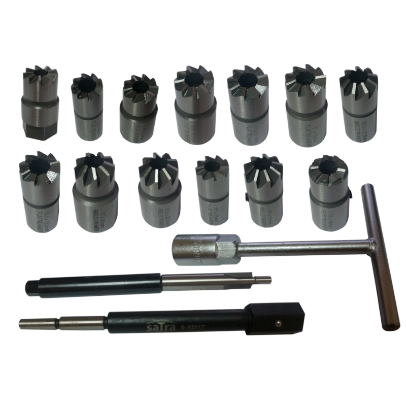 Frezy do gniazd wtryskiwaczy - zestaw 17 szt.