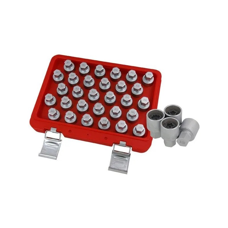 Klucze do zabezpieczeń kół złodziejki mercedes