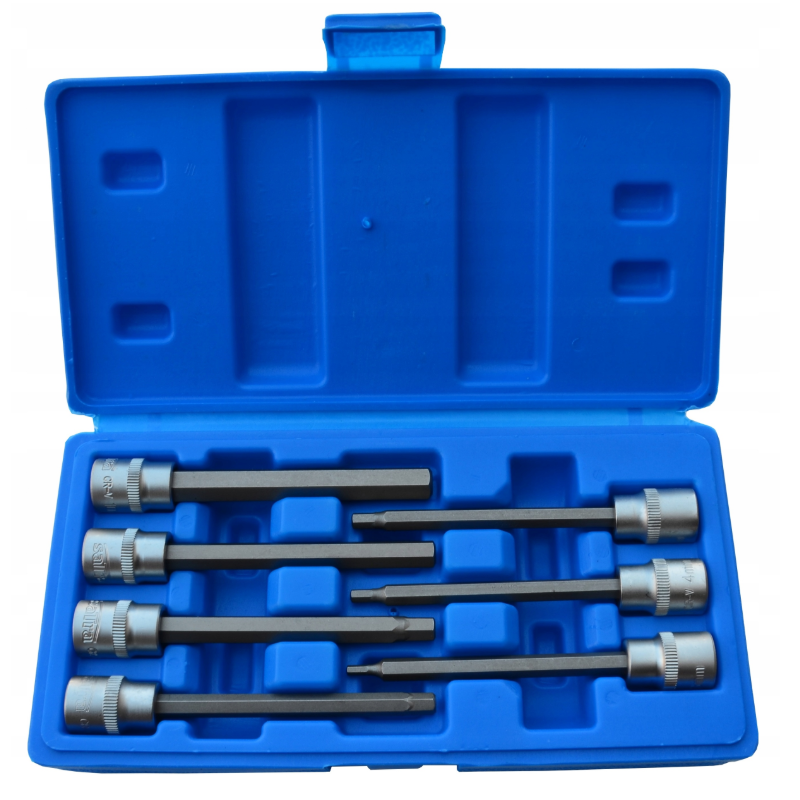 Zestaw 7 imbus nasadki hex 3 8 h3-h10 długie 110mm