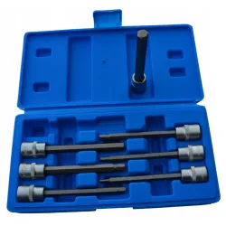 Zestaw 7 imbus nasadki hex 3/8 h3-h10 długie 110mm