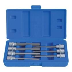 Zestaw 7 imbus nasadki hex 3/8 h3-h10 długie 110mm