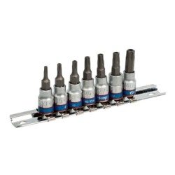 Zestaw nasadek 1/4" torx z otworem 7 szt. t10 - t40 blister