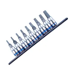 Торкс ковпачки з отвором 1/4 "T8-T40 9 шт Король Tony