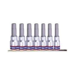 Allen set 1/4" 7 pcs h3 - h10 blister imbus king tony