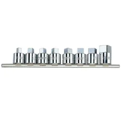 Zestaw nasadek trzpieniowych 1 2 8 cz. kwadrat 8 - 19mm chrom