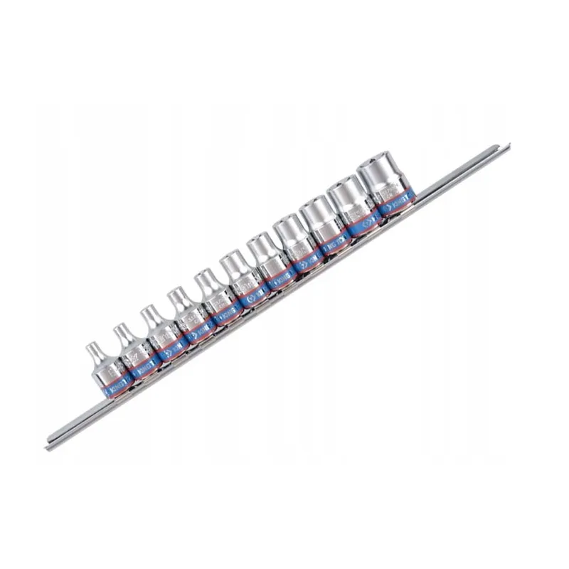 Zestaw nasadek 3 8 11el krótkie e-torx e4-e18 king tony