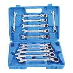 Set of 12 ratchet combination spanners