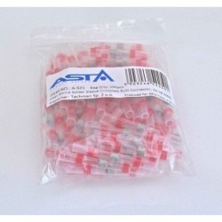 Złączki termokurczliwe z cyną 100szt czerwone