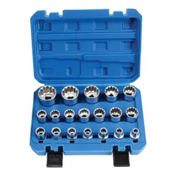 Sockets 12 ang. vario-plus 1/2″ - set of 19 pieces