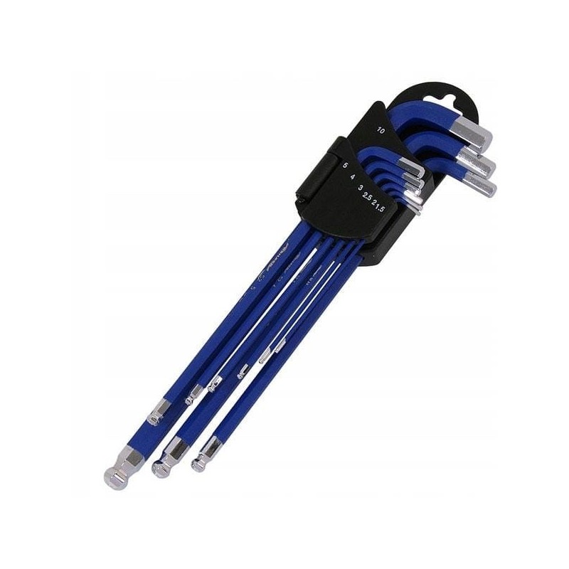 Klucze imbus hex 1.5-10 mm wzmocnione extra długie