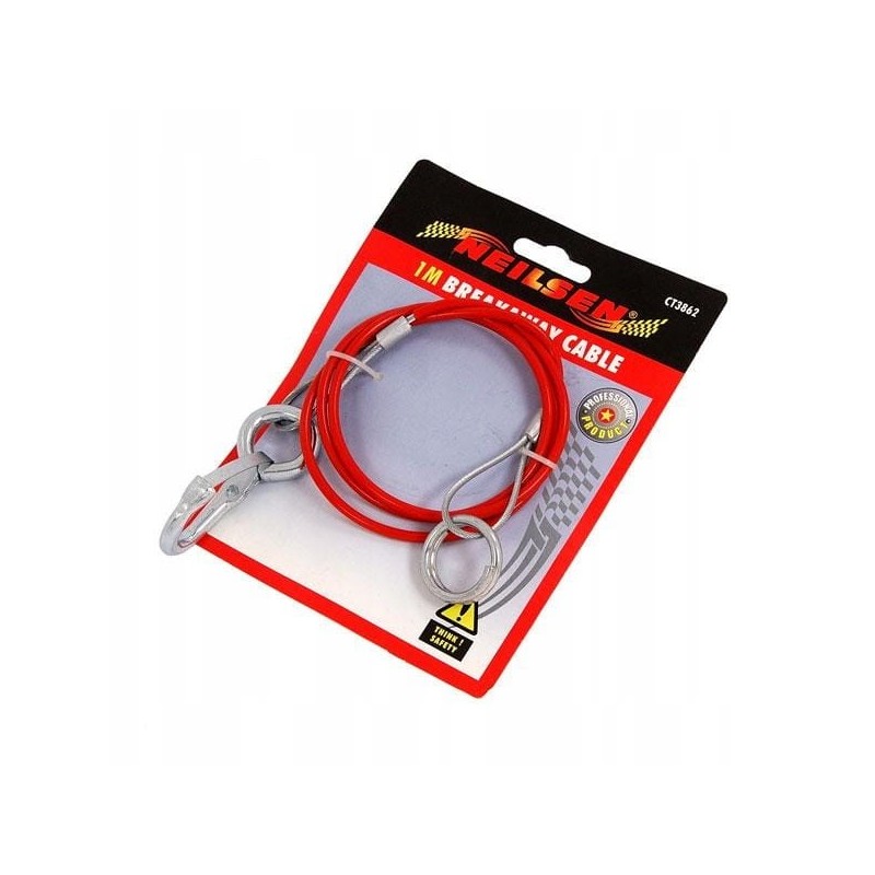 Linka stalowa hak przyczepa laweta zrywka zrywu