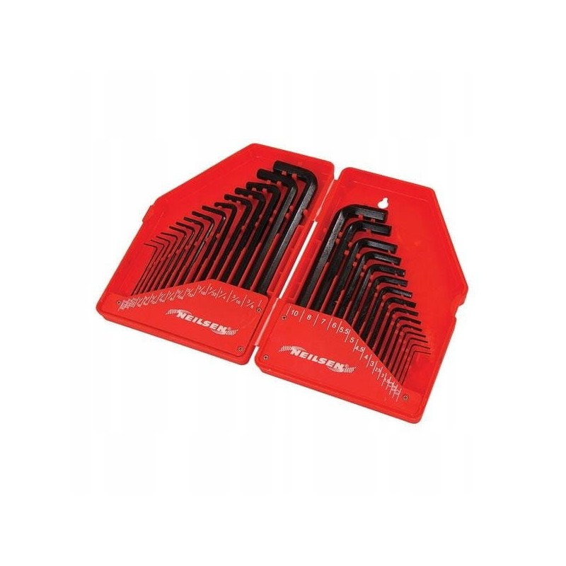 Imbusy metryczne i calowe zestaw 30cz. 0