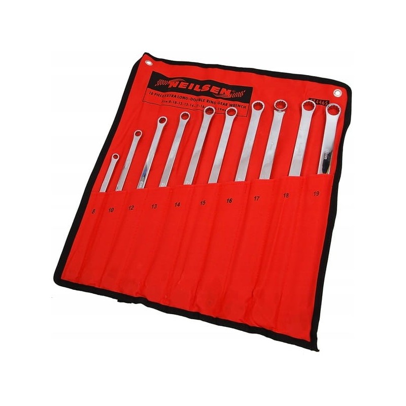 Klucze oczkowe z grzechotką długie 8-19mm neilsen