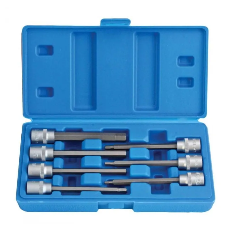 Klucze nasadowe hex extra long sae 3 8 7elem.