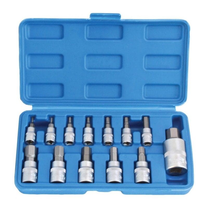 Klucze nasadowe hex sae imbus 1 2 13elem.