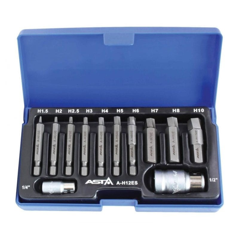 Zestaw bitów do obrobionych uszkodzonych śrub hex asta