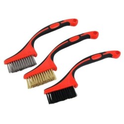 Wire brushes nylon brass steel 3 pcs.