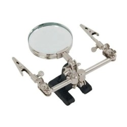 Third hand soldering kit magnifying glass holder
