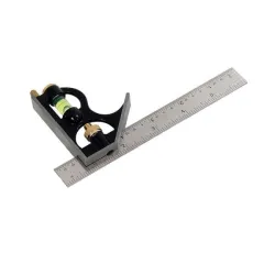 Kątownik ślusarski z poziomicą 150mm neilsen