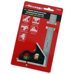 Kątownik ślusarski z poziomicą 150mm neilsen