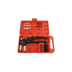 Hand riveting machine for rivet nuts in carrying case m3-m6