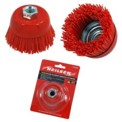 Szczotka nylon czołowa nylonowa 75mm m14 drewna metalu szlifierkę neilsen