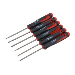 Zestaw wkrętaków precyzyjnych płaskie krzyżakowe 6szt cr-v