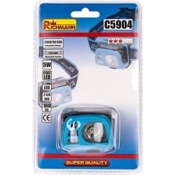 Czołowa lampa latarka akumulatorowa na głowę 160lm czerwony led