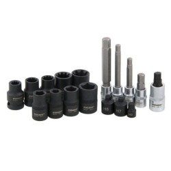 Zestaw nasadek do zacisków hamulcowych 17 elementów