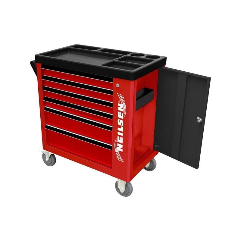 Wózek narzędziowy z wyposażeniem 6 szuflad 155 narzędzi