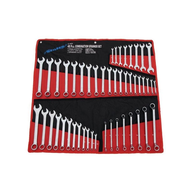 Zestaw kluczy płasko oczkowych płaskich metryczne calowe 6-25mm 1 4-1