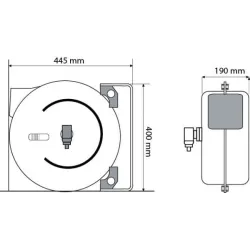 Hadicový navijak s 1/2''x15m PVC hadicou na stlačený vzduch a vodu