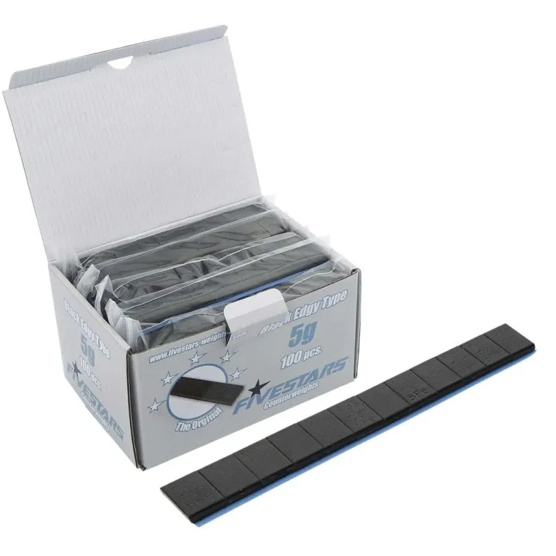 Ciężarki klejone czarne do felg aluminiowych fivestars 100szt