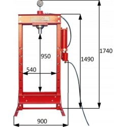 Prasa warsztatowa 30t hydrauliczno pneumatyczna